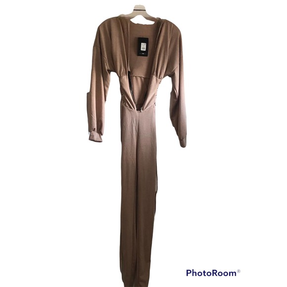 FASHION NOVA Womens Jumpsuit Caramel color size Medium #DT3176 - Picture 5 of 8